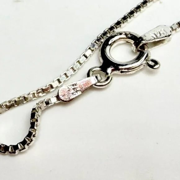 Birmingham 1978 Ronex Sterling Silver Ingot Pendant Necklace 16